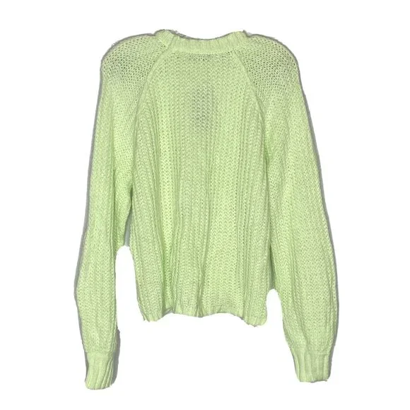 Womens Wild Fable Crewneck Raglan Sweater Green L - Picture 4 of 4